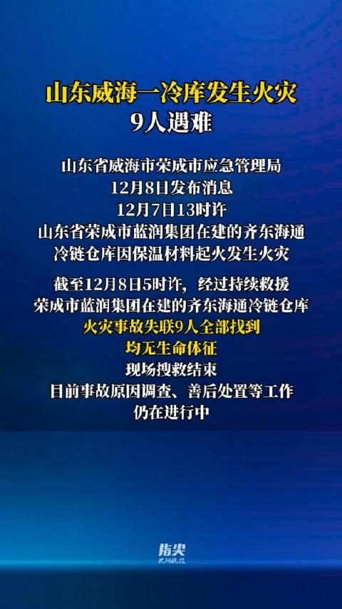 山东冷库火灾致九死，悲剧背后的警示引发深思